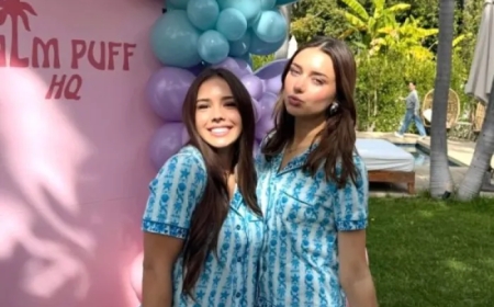 Sleep in Style and Comfort with Pink Palm Puff Pajamas